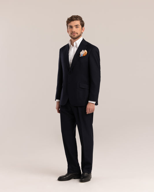 Single Breasted Blazer Dark Navy