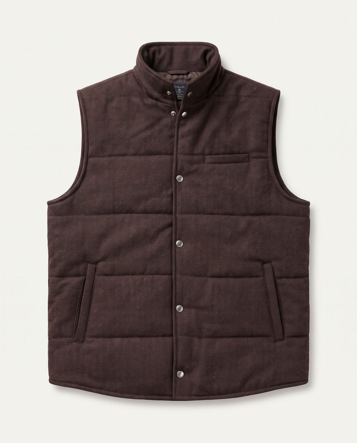 Herringbone Wool Padded Vest