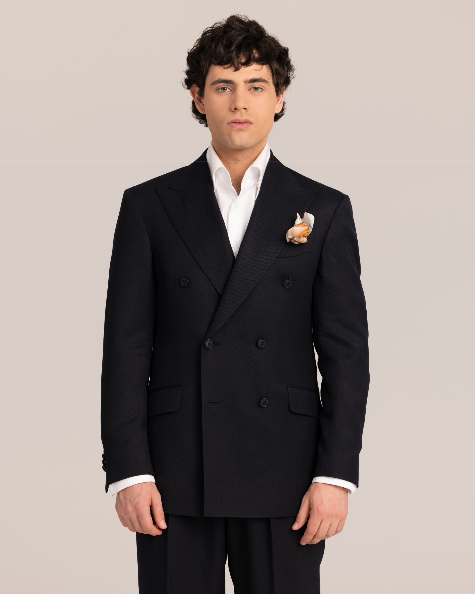 Striped Navy Wool Suit