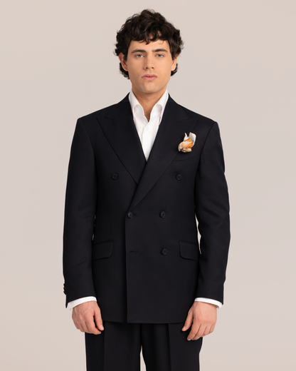 Striped Navy Wool Suit