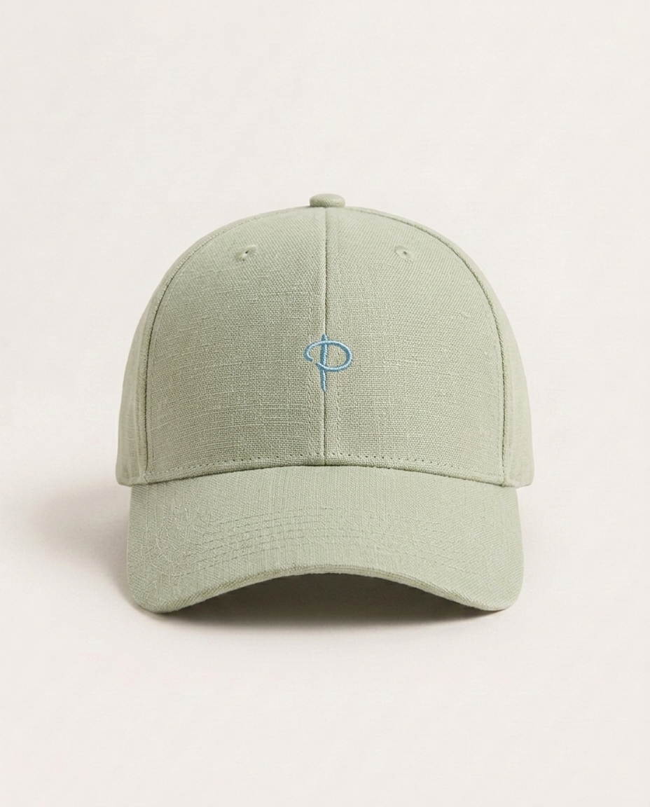 Baseball Cap Sage Green Linen