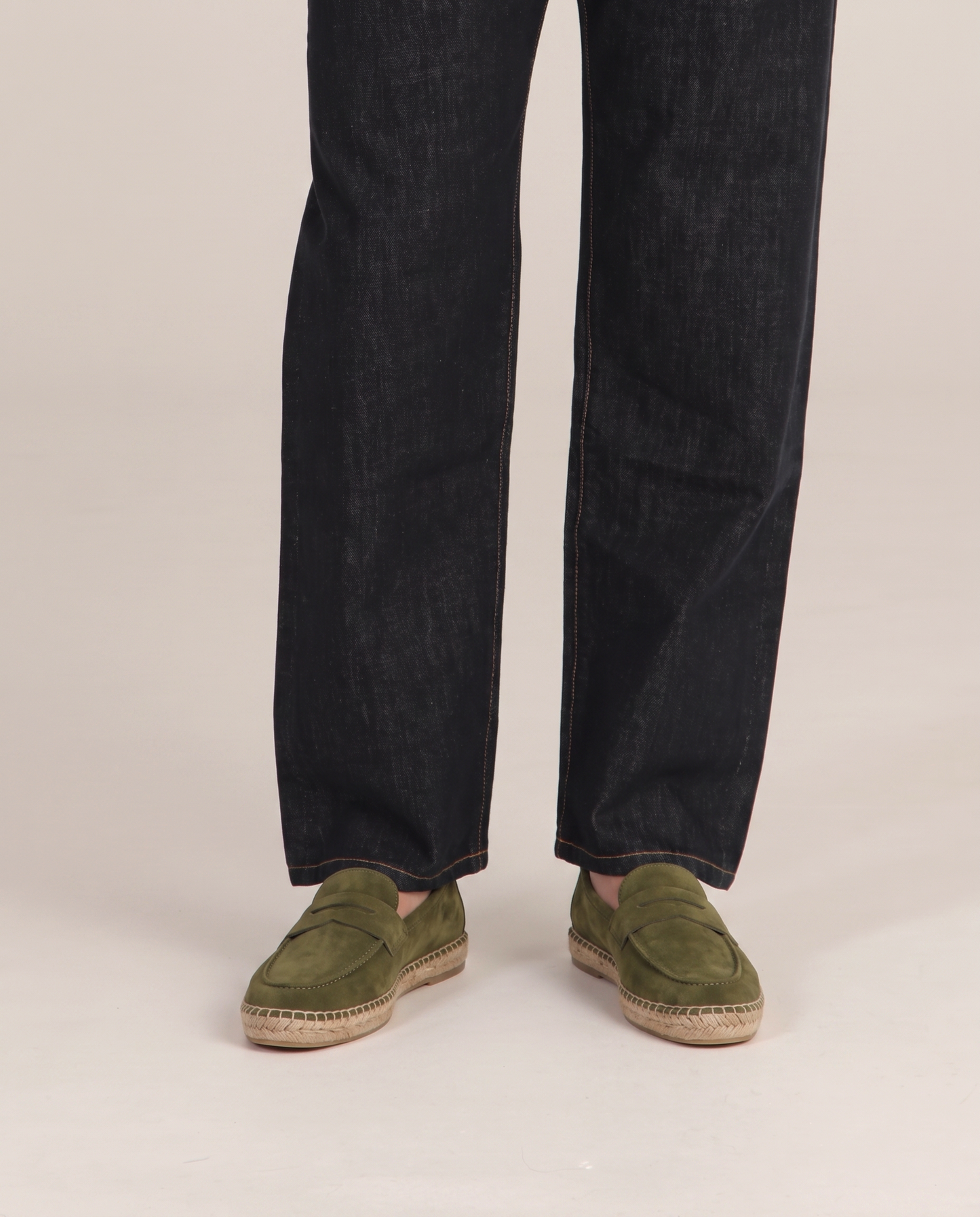Penny Espadrilles Olive Green Suede
