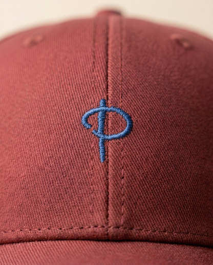 Baseball Cap Burgundy Red Cotton