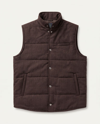 Herringbone Wool Padded Vest