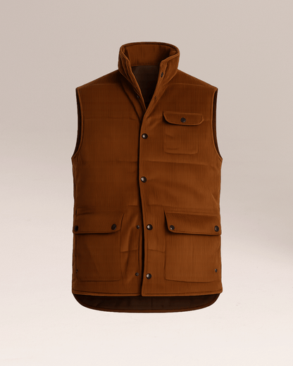 Corduroy Vest Brown
