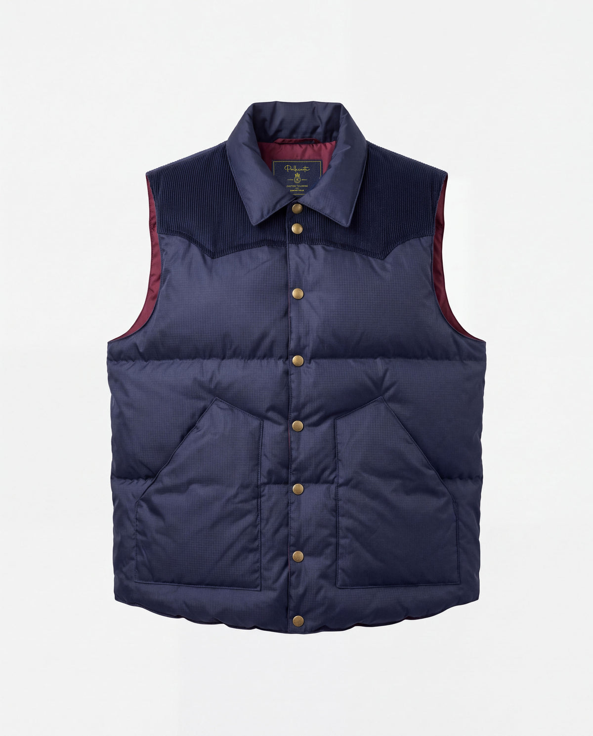 Corduroy Yoke Down Vest Navy
