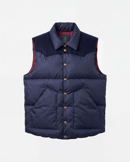 Corduroy Yoke Down Vest Navy
