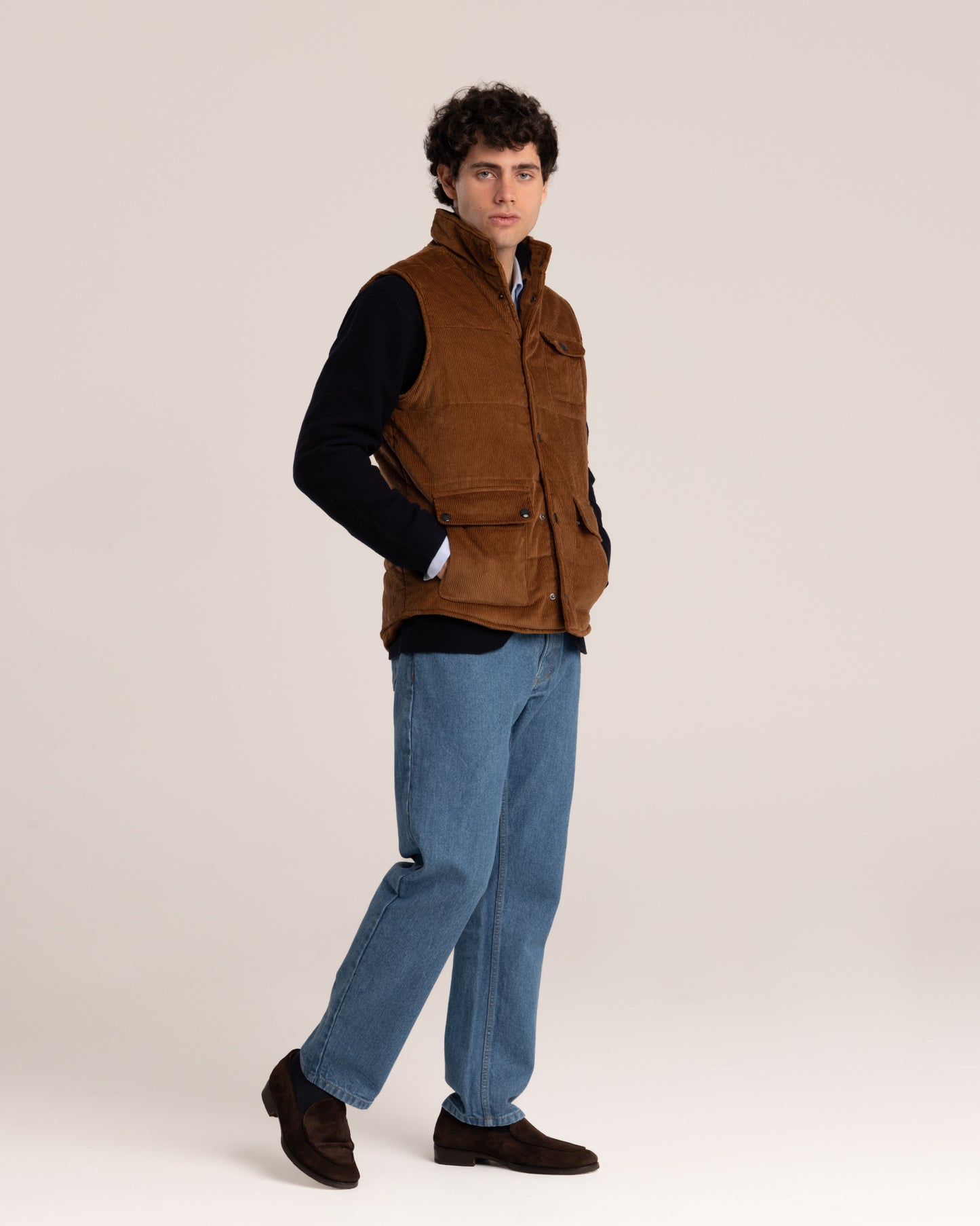 Corduroy Vest Brown