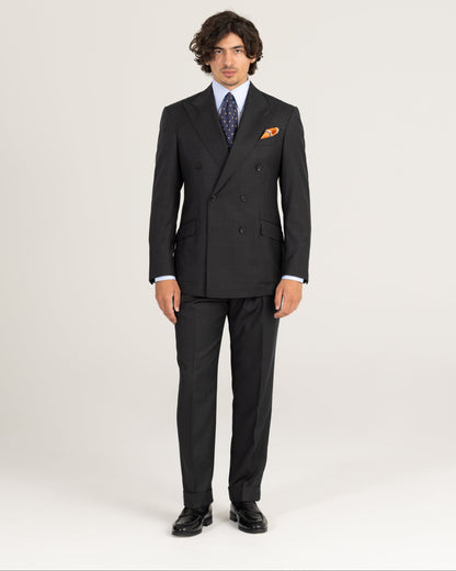 Charcoal Grey Worsted Wool Suit
