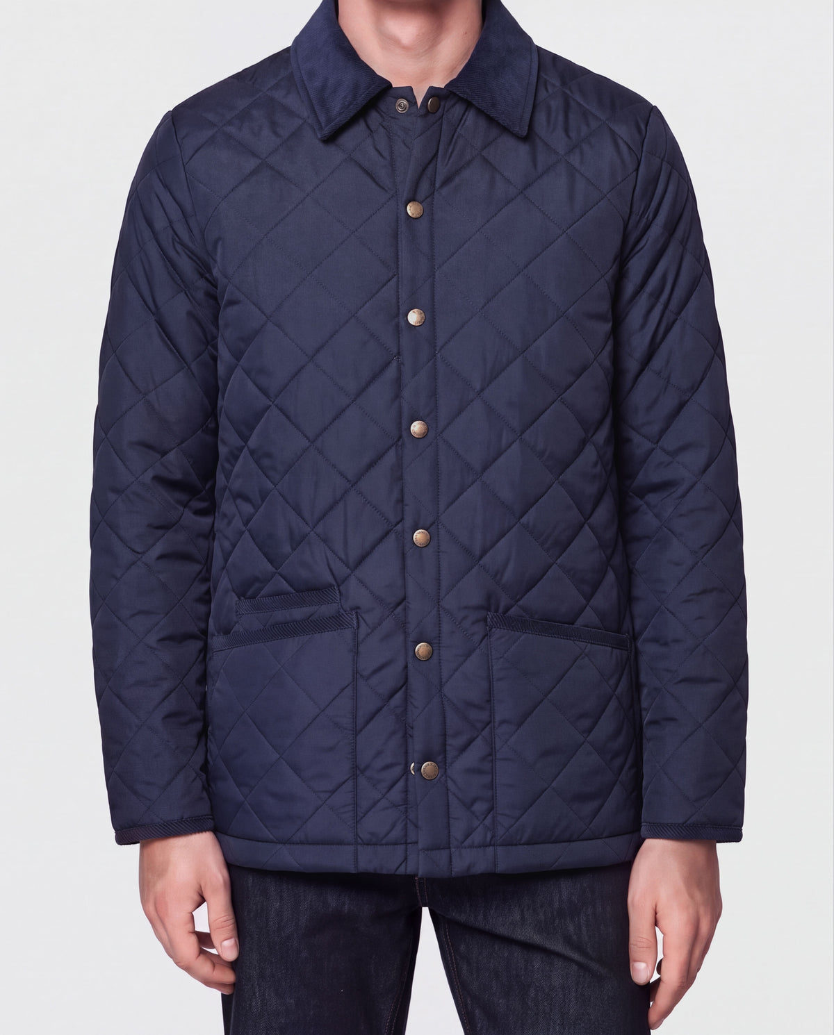 Quilted Down Jacket Navy