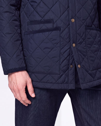 Quilted Down Jacket Navy