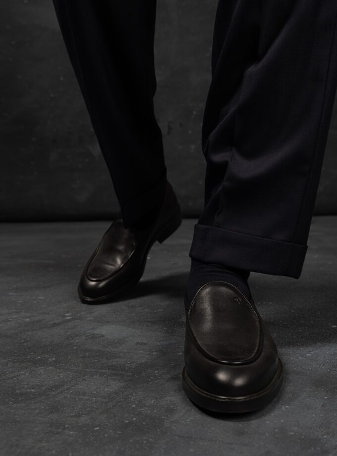 Black Leather Loafer